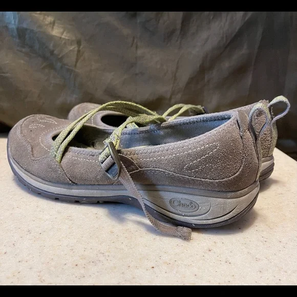 Chaco Petaluma Mary Jane Walking Trail Shoes Olive Women 9 Preowned USED - Picture 6 of 8